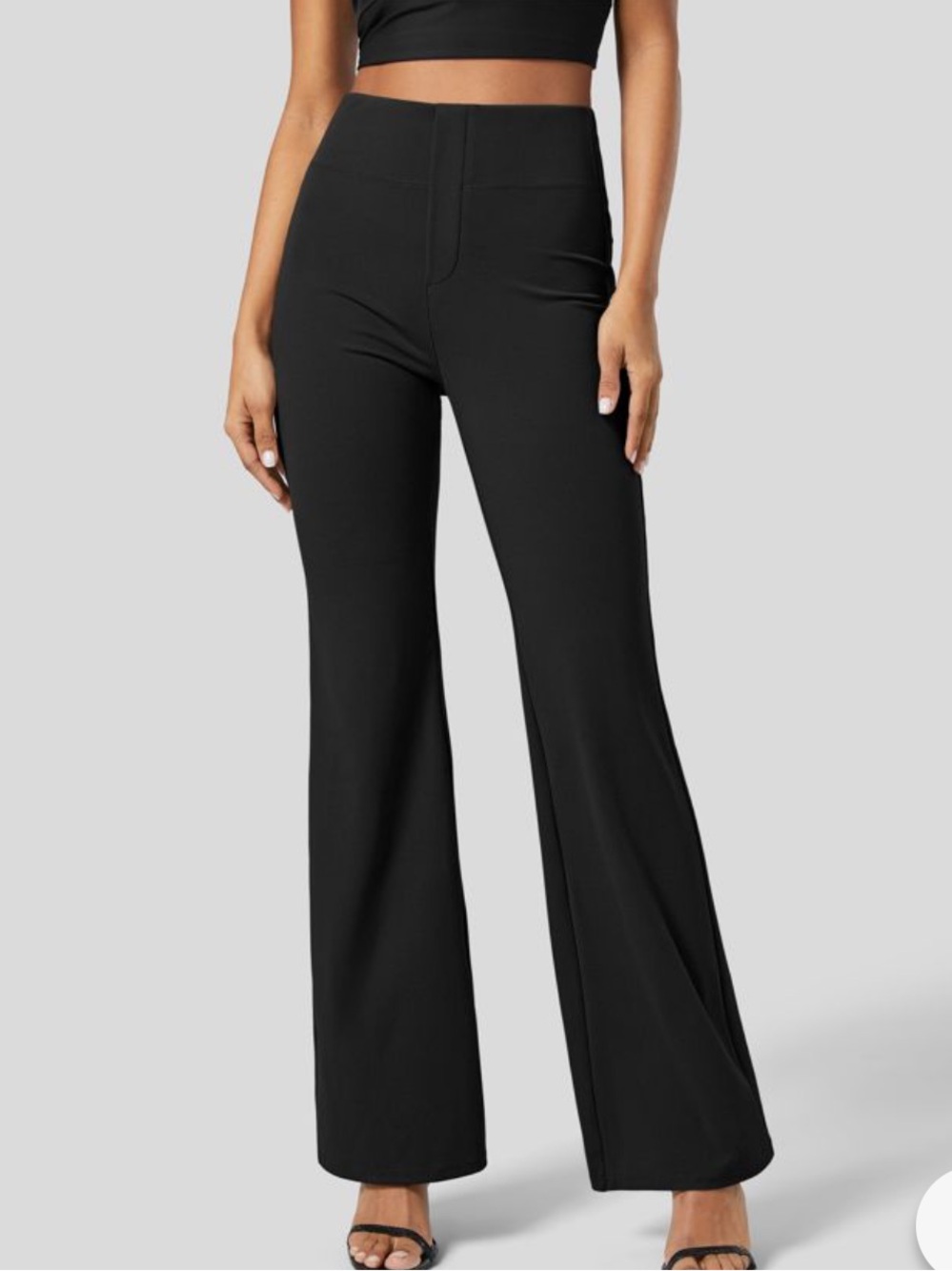 Halara Flex High Waisted Back Side Pocket Slight Flare Work Pants size medium - Picture 1 of 12